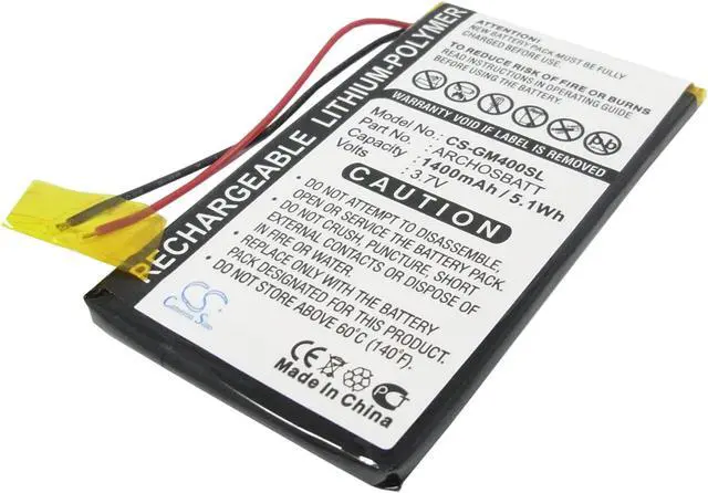 Main image of Battery for Archos AV402E Gmini 400 402 402CC PocketDISH ARCHOSBATT MP3 1400mAh