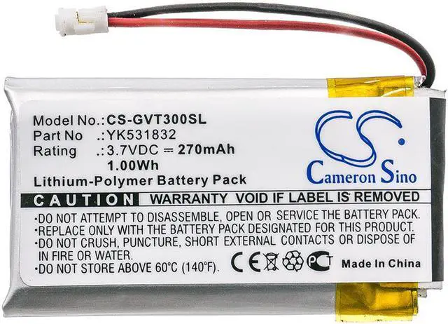 Alt view image 3 of 4 - Battery for Golf Buddy YK531832 VT3 Rangefinder CS-GVT300SL GPS GolfBuddy 270mAh