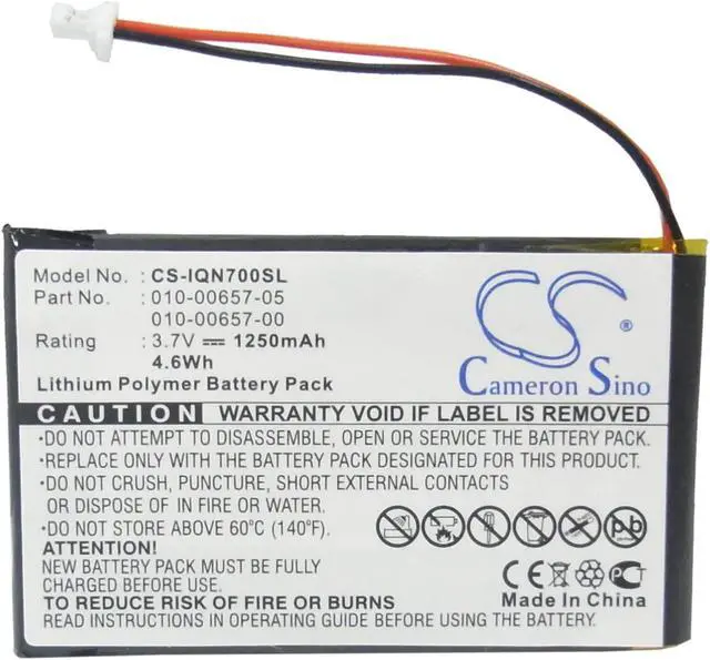 Alt view image 5 of 6 - Battery for Garmin GPS 010-00657-00 010-00657-05 010-00657-10 Nuvi 700 1250mAh