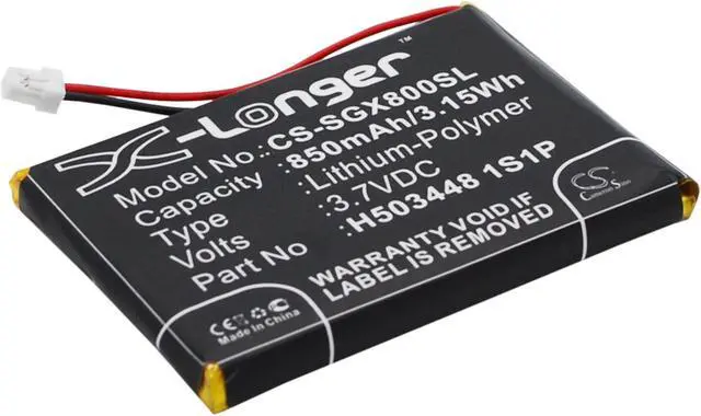 Alt view image 3 of 6 - Battery for SkyGolf H503448 1S1P SkyCaddie Aire 2 II X8F GPS CS-SGX800SL 850mAh