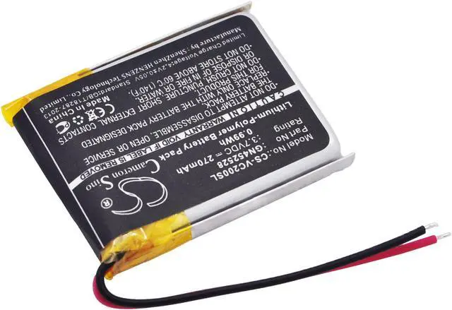 Alt view image 3 of 7 - 270mAh GN452528 Battery for Voice Caddie VC200, VC200 Voice