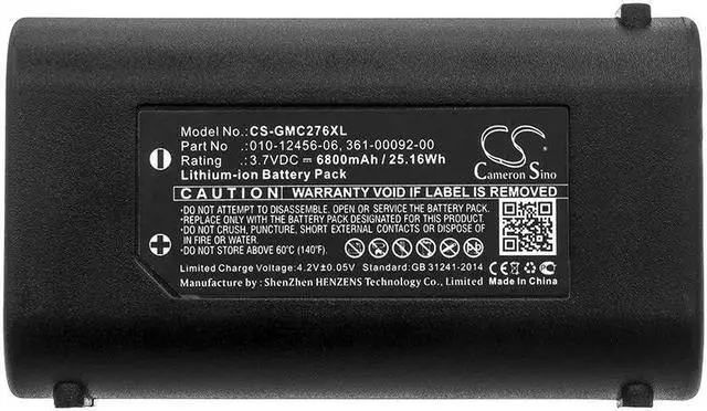 Alt view image 3 of 3 - Battery for Garmin 010-12456-06 361-00092-00 GPSMAP 276Cx GPS Navigation 6800mAh