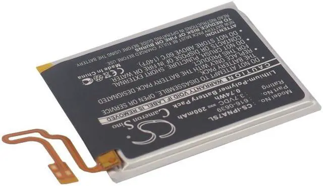 Alt view image 2 of 6 - Battery for Apple A1446 iPod Nano 7th Gen 7 616-0639 616-0640 MP3 Player 200mAh