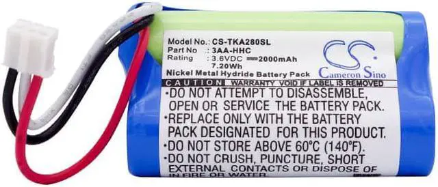 Alt view image 5 of 5 - Speaker Battery for TDK 3AA-HHC Life on Record A28 Trek Flex CS-TKA280SL 2000mAh
