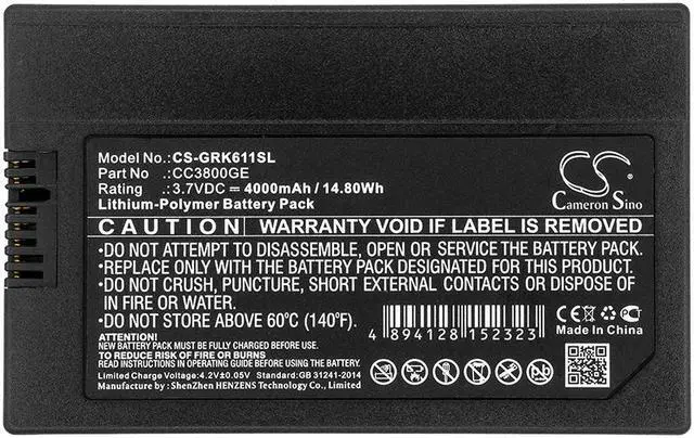 Alt view image 3 of 3 - Battery Replacement for GE DPI 612 Flex Druck DPI 611 Druck DPI 612 CC3800GE