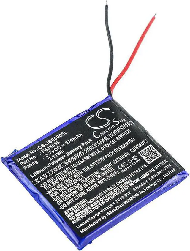 Main image of Wireless Headset Battery for JBL P433638 Synchros E50BT CS-JBE500SL 3.7V 570mAh