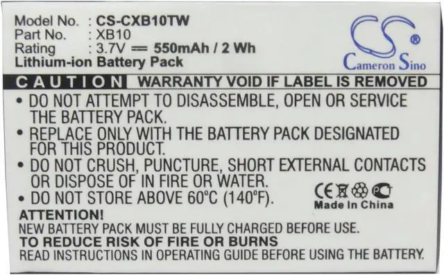 Alt view image 6 of 6 - Battery for Xact Communication Wristlinx x3x Wristlinx x2x Wristlinx x33xif-2 Wristlinx x33xif Wristlinx x3x-2 xb10 Wristlinx x2x-2 x3x Wristlinx x33xif Wristlinx x2x Wristlinx
