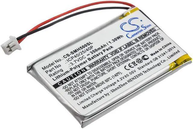 Main image of Battery for Sena ICP40/25/40P SMH-5 SMH5 Bluetooth Intercom CS-SMH500SL 350mAh