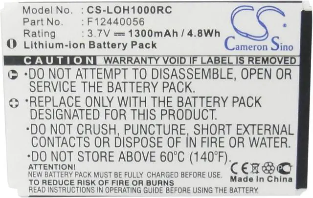 Alt view image 6 of 6 - Replacement F12440056 Battery for Logitech Harmony 1000