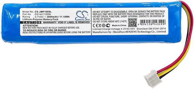Alt view image 3 of 4 - Speaker Battery for JBL DS144112056 MLP822199-2P Pulse 1 CS-JMP100SL 3000mAh