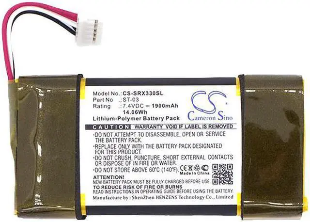 Alt view image 5 of 5 - Battery for Sony ST-03 SRS-X33 SRSX33 Portable Speaker CS-SRX330SL 7.4V 1900mAh