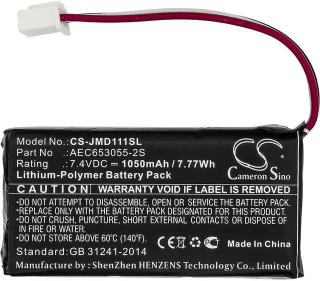 Alt view image 3 of 5 - Speaker Battery for JBL AEC653055-2S Flip1 Flip 1 Original CS-JMD111SL 1050mAh