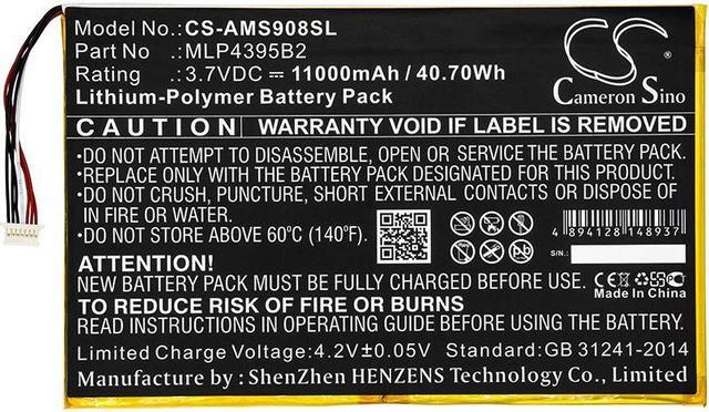 Alt view image 3 of 4 - Battery Replacement for Autel MaxiSys Pro, MaxiSys MS908, MaxiSys MY908, MaxiSys MS908 Pro, MaxiSys MS908P Pro, MaxiSys CV, MaxiSys MS908P, MLP4395B2 MLP4795117-2P