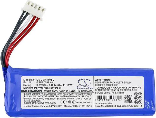 Alt view image 3 of 5 - Estry Battery Replacement for Flip 4 Flip 4 Special Edition GSP872693 01 GSP872693 03A P763098 03A