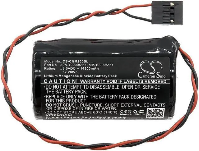 Alt view image 3 of 4 - Estry Battery Replacement for Cameron Nuflo MC-II Plus MC-III Plus Flow Analyzers MC-III Plus EXP Flow Analyzer MC-II Plus EXP LS33600-CN1 9A-100005111 MV-100005111