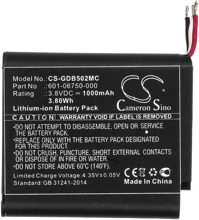 Alt view image 3 of 4 - Battery Replacement for GP Hero 5 Session HWMR1 CHDHS-101 Hero 4 Session CHDHS-501 HWPR1 601-06750-000 601-06750-101 601-10257-000