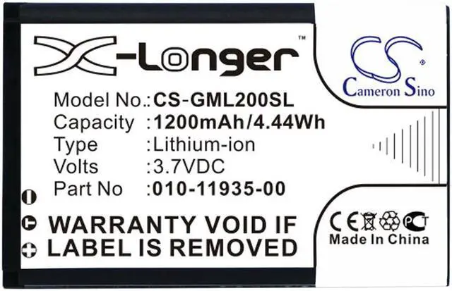 Alt view image 3 of 3 - Estry Battery Replacement for 010-01055-15 GLO 2 010-02184-01 GLO 010-11935-00
