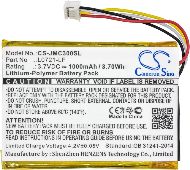 Alt view image 3 of 5 - Estry Battery Replacement for Clip 3SAND Clip 3AN Clip 3 L0721-LF