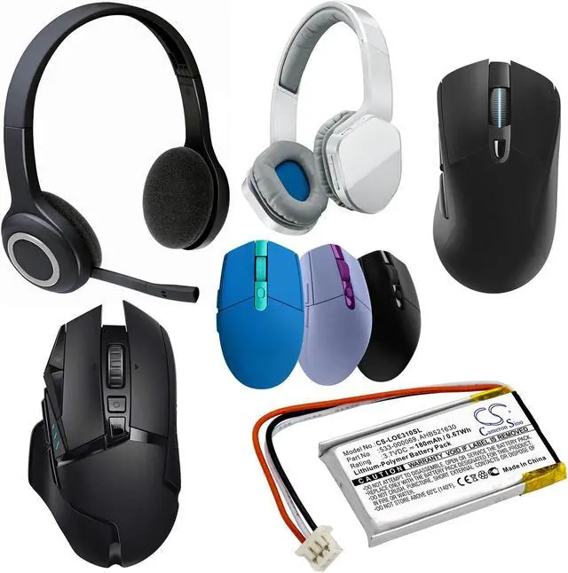 Alt view image 5 of 5 - Estry Battery Replacement for G304 Wireless Headset H600 A-00031 UE4500 MX Vertical UE310 UE3500 AHB521630 533-000069