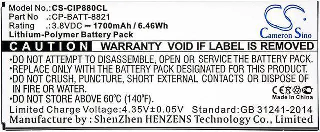 Alt view image 5 of 5 - Estry Battery Replacement for 8800 CP-BATT-8821 GP-S10-374192-010H 74-102376-01