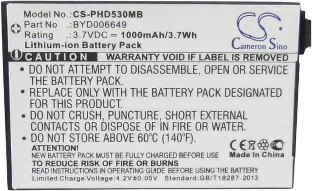 Alt view image 5 of 5 - Estry Battery Replacement for BT BM1000 Video Baby 1000 BYD006649