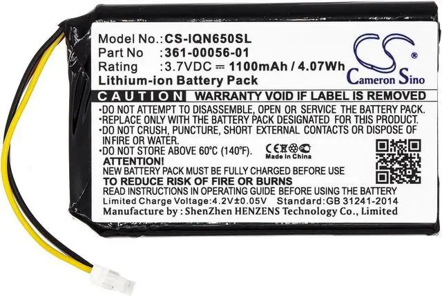 Alt view image 3 of 5 - Estry Battery Replacement for Nuvi 65 Nuvi 53 Nuvi 65LM 010-01211-01 Dash Cam 35 Nuvi 53LMT Nuvi 65LM 6" 361-00056-01