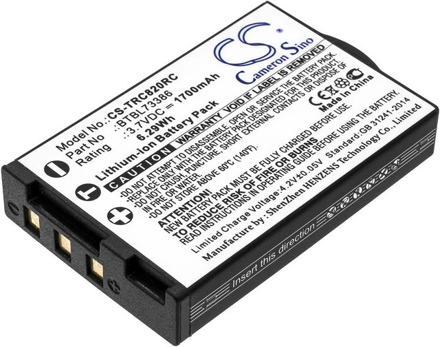 Main image of Estry Battery Replacement for URC R100 TRC-820 MX-R500 MX-R700 RM-2 TRC-1080 BTBL73386