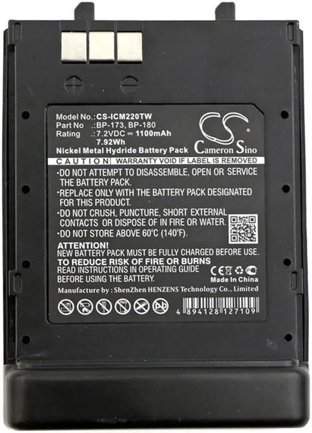 Alt view image 2 of 2 - Estry Battery Replacement for Icom IC-T7A IC-T7H IC-T22 IC-21AE IC-W31E IC-T22E IC-T22A IC-W32A IC-T42A IC-T42E IC-Z1A IC-Z1E IC-W31 IC-T7 IC-T7E IC-W32E IC-Z1 IC-T70 IC-W32 BP-180 BP-180-H BP-173