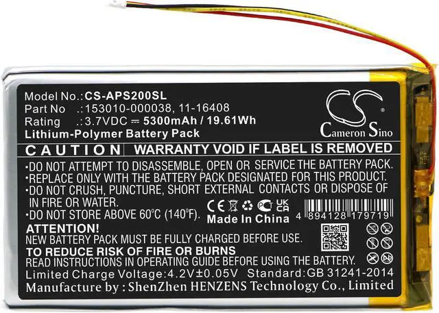 Alt view image 3 of 5 - Battery Replacement for Appareo Stratus 2 Stratus 2S Stratus 3 11-16408 153010-000038