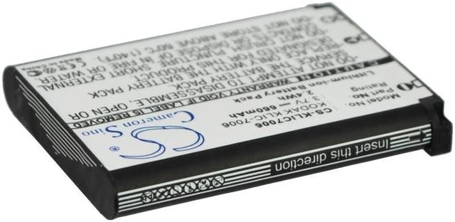 Alt view image 2 of 5 - Estry Battery Replacement for FZ55 EasyShare M583 EasyShare M52 EasyShare M577 PIXPRO FZ51 EasyShare M750 EasyShare M5370 Pixpro SL5 Smart Lens EasyShare M532 EasyShare Mini LB-012 KLIC-7006