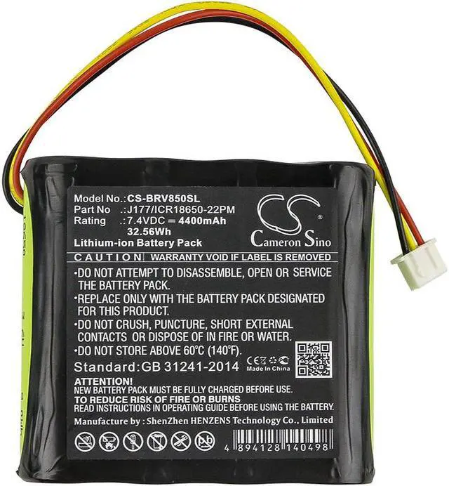 Alt view image 3 of 4 - Estry Battery Replacement for Braven BRV-HD 850 J177/ICR18650-22PM AE18650CM1-22-2P2S