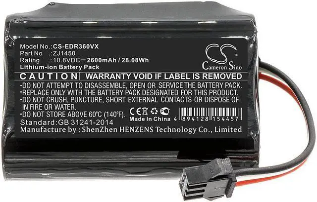 Alt view image 3 of 5 - Estry Battery Replacement for TCR360 DB35 D36E D36C DA60 Deebot Slim 2 Deebot Slim 10 D36A DA611 Deebot Slim 1 D36B ZJ1450 DA60-Darfon