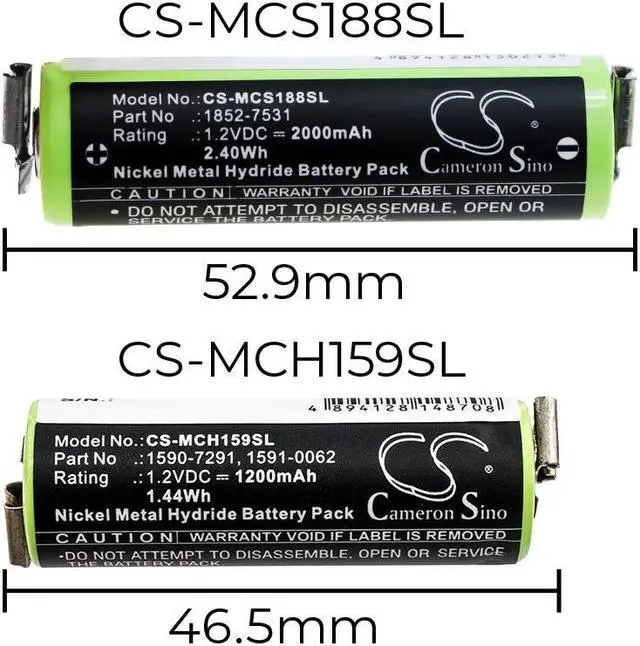 Alt view image 4 of 4 - Estry Battery Replacement for Wella ECO XS Profi Profi XS Xpert HS50 Tonde Eco S KR-800 AAE