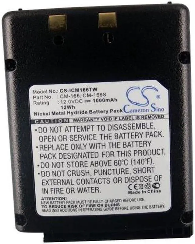 Alt view image 5 of 5 - Estry Battery Replacement for Icom IC-A3E IC-A22E IC-A3 IC-A22 BP-166 CM-166S CM-166