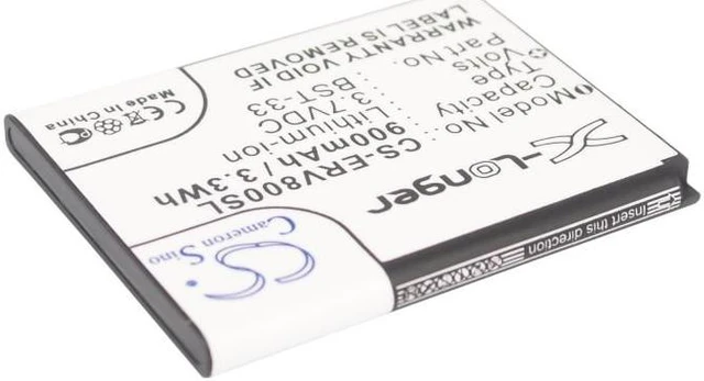 Alt view image 2 of 5 - Estry Battery Replacement for ericsson S302 TXT pro W395 W960i C903 BST-33