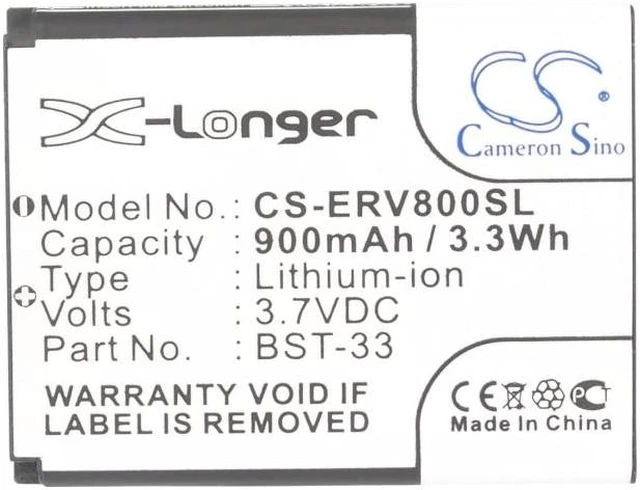Alt view image 5 of 5 - Estry Battery Replacement for ericsson S302 TXT pro W395 W960i C903 BST-33