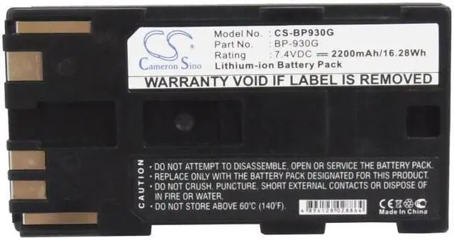 Alt view image 5 of 5 - Estry Battery Replacement for GL2 XL1 XL1S GL1 XLH1 XHG1 XL2 XHA1 BP-930G