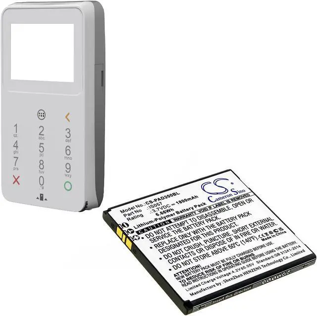 Alt view image 4 of 4 - Estry Battery Replacement for Pax D200 IS275 Mini myPOS D200 D200T IS057