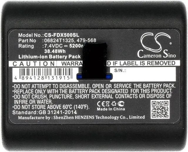 Alt view image 5 of 5 - Estry Battery Replacement for Fluke DSX-5000 CableAnalyzer Versiv DSX Versiv MBP-LION 06824T1325 479-568