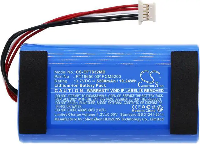Alt view image 3 of 5 - Battery Replacement for Spaceview Pro baby cam T8321-M PT18650-SP PCM5200