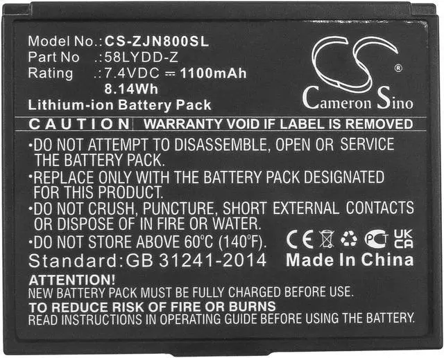 Alt view image 5 of 5 - Estry Battery Replacement for Zjiang ZJ-5802 ZJ-8001 58LYDD-Z