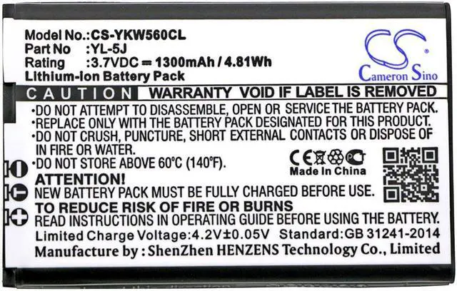 Alt view image 3 of 3 - Estry Battery Replacement for W56h/p W60P W56P W79P W56HB W59VR W77P W76p W59R W56H One Talk IP DECT YL-5J W56-BATT