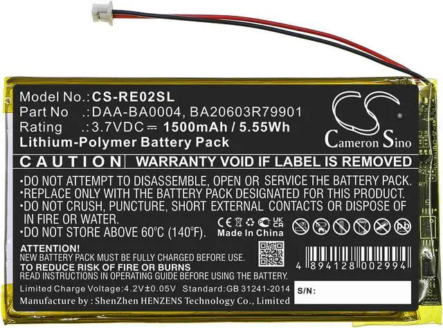 Alt view image 3 of 5 - Estry Battery Replacement for Creative Zen 20GB DAP-HD0014 Labs Nomad Jukebox Zen Zen 40GB DAA-BA0004 BA20603R79901