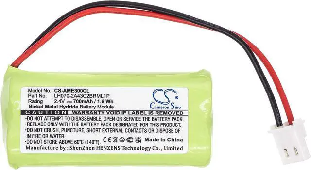 Alt view image 3 of 5 - Estry Battery Replacement for V TECH BT1183342 DS6522-3 CS65292 6214 CS6529 CS63293 CS6400 CS82100 CL81200 6522 23-1193 BT-162342 CPH-515J CH73C02 BT-166342 BT-266342 BT-262342 BT-283342