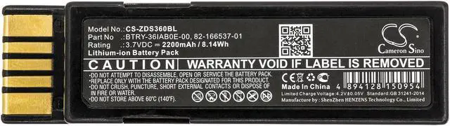 Alt view image 2 of 3 - Estry Battery Replacement for Zebra LI3678 LS3678 EVM LS3600 DS3600 LI3600 DS3678 82-166537-01 BTRY-36IAB0E-00 BT-000341-01 BTRY-RF20GAB0E-00