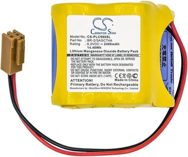 Alt view image 3 of 4 - Estry Battery Replacement for GE BR-2/3AGCT4A BR-2/3A4F BR2/3AGCT4A A98L-0031-0025 A06B-6114-K504