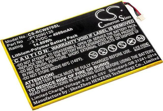 Main image of Battery Replacement for RCA Viking Pro 10 Galileo Pro 11.5" W101SA23T1 RCT6303W87 Galileo Pro RCT6K03W13 W101 Cambio Viking Pro 10.1" RCT6513W87M RCT6303W87DK Maven Pro RCT6513W87 Cambio PT3090135