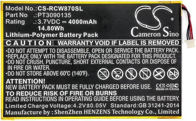 Alt view image 3 of 4 - Battery Replacement for RCA Viking Pro 10 Galileo Pro 11.5" W101SA23T1 RCT6303W87 Galileo Pro RCT6K03W13 W101 Cambio Viking Pro 10.1" RCT6513W87M RCT6303W87DK Maven Pro RCT6513W87 Cambio PT3090135