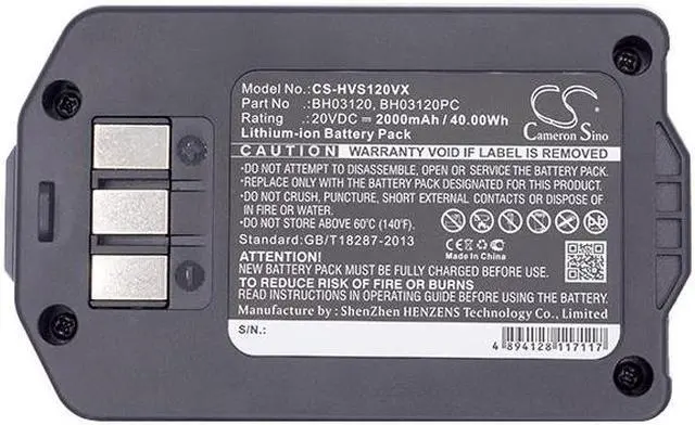 Alt view image 5 of 5 - Estry Battery Replacement for Hoover Air Life 2.0 BH50120 BH50110 BH52160PC BH52100 BH50125 Air Cordless 20 Volt Upright V 0007350204042 BH52150PC BH03120PC 440005973 BH03120 440005966 BH03100 44139