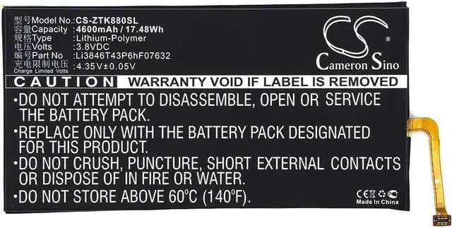 Alt view image 5 of 5 - Estry Battery Replacement for AT&T Trek 2 HD Trek 2 HD LTE Li3846T43P6hF07632